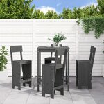 vidaXL Ensemble de bar de jardin 5 Pièces gris bois de pin massif