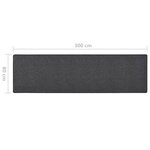 vidaXL Tapis de couloir Anthracite 80x300 cm