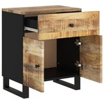 vidaXL Table de chevet 50x33x60 cm Bois de manguier et d'ingénierie