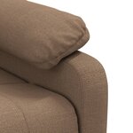 vidaXL Fauteuil inclinable Marron Tissu
