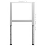 vidaXL Cadres d'établi réglables 2 Pièces Métal 55x(69-95 5) cm Gris
