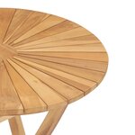 vidaXL Table pliable de jardin Ø 60 cm Bois de teck solide