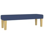 vidaXL Sommier à lattes de lit avec matelas Bleu 140x200 cm Tissu