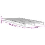 vidaXL Lit de palette cire marron 90x200 cm bois de pin massif