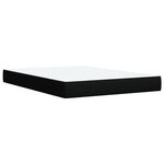 vidaXL Sommier à lattes de lit avec matelas Noir 160x200 cm Tissu