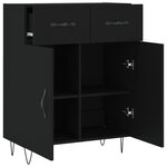 vidaXL Buffet noir 69 5x34x90 cm bois d'ingénierie