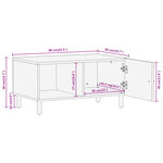 vidaXL Table basse 80x50x40 cm bois de manguier massif