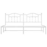 vidaXL Cadre de lit métal avec tête de lit blanc 200x200 cm