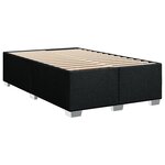 vidaXL Sommier à lattes de lit avec matelas Noir 90x200 cm Tissu