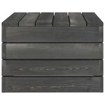 vidaXL Tables palette de jardin 2 Pièces Bois de pin massif Gris foncé