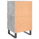 vidaXL Tables de chevet 2 Pièces gris béton 40x35x69 cm bois d’ingénierie