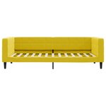 vidaXL Lit de jour avec gigogne et tiroirs jaune 90x200 cm velours