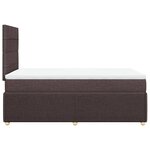vidaXL Sommier à lattes de lit et matelas marron foncé 120x190cm tissu
