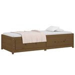 vidaXL Lit de jour Marron miel 75x190 cm Bois de pin massif