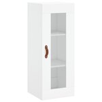 vidaXL Buffet haut Blanc 34 5x34x180 cm Bois d'ingénierie