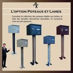 "LA TERRA"  boîte aux lettres 1 Porte. Structure mécano-soudée en tôles d’acier 10 et 15/10ème Dimensions et Serrure agréées la Poste