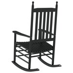 vidaXL Chaises à bascule avec sièges incurvés lot de 2 noir peuplier