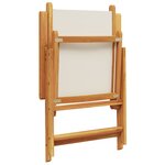 vidaXL Ensemble à manger de jardin 7 Pièces blanc crème tissu bois massif