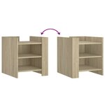 vidaXL Table de chevet chêne sonoma 45x50x50 cm bois d’ingénierie