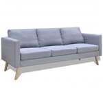 vidaXL Ensemble de canapés à 2 places et à 3 places Tissu Gris clair