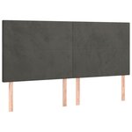 vidaXL Cadre de lit avec tête de lit Gris foncé 160x200 cm Velours