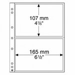 Paquet de 10 feuilles leuchtturm numis 2c pour 2 billets de banque ou cartes postales (338575)