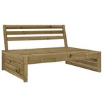 vidaXL Canapé central de jardin 120x80 cm bois de pin imprégné