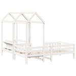vidaXL Ensemble de lit et de banc avec toit 90x200 cm bois pin massif
