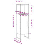 vidaXL Armoire de salle de bain chêne sonoma 33x33x120 5 cm