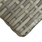 vidaXL Banc de jardin 120 cm Gris Résine tressée et bois d'acacia