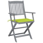 vidaXL Chaises pliables d'extérieur 6 Pièces avec coussins Bois d'acacia