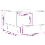 vidaXL Table basse noir 55x55x36 5 cm bois d'ingénierie