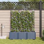Bacs de jardin vidaXL avec système d'irrigation 3 Pièces Gris