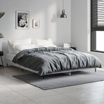 vidaXL Cadre de lit gris béton 140x190 cm bois d'ingénierie