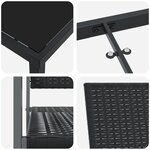 vidaXL Ensemble de salle à manger de jardin 7 pièces en polyrotin noir