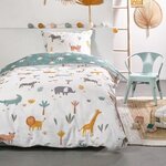 Parure de lit housse de couette 140 x 200 + 2 taies d'oreiller 63 x 63
