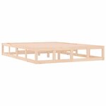 vidaXL Cadre de lit 150x200 cm Très grand Bois massif