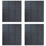 vidaXL Kit de bacs de stockage et panneaux muraux 29 Pièces rouge et noir