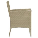 vidaXL Chaises à manger de jardin lot de 4 Résine tressée Beige