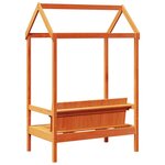 vidaXL Banc avec toit cire marron 117 5x70x176 5 cm bois de pin massif
