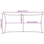 vidaXL Voile d'ombrage 160 g/m² Jaune 2 5x4 5 m PEHD