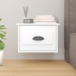 vidaXL Table de chevet murale blanc 41 5x36x28 cm