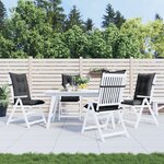vidaXL Coussins de chaise à dossier haut lot de 4 anthracite mélangé