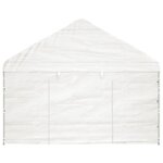 vidaXL Belvédère avec toit blanc 20 07x4 08x3 22 m polyéthylène