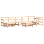 vidaXL Salon de jardin 8 Pièces Bois de pin massif