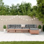 vidaXL Salon de jardin 5 Pièces avec coussins bois massif douglas
