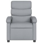 vidaXL Fauteuil inclinable électrique Gris clair Tissu