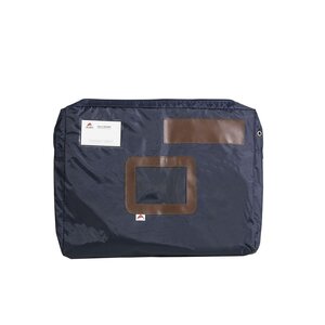 Sacoche navette à courrier en nylon imperméable avec soufflet - 42x32x5 cm bleu