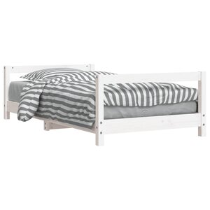 vidaXL Cadre de lit pour enfant blanc 80x160 cm bois de pin massif