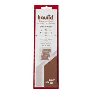 Pack débutant Hawid bandes simple soudure fond noir pour timbres.